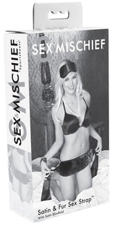 Sex and Mischief Satin and Fur Sex Strap Cuffs and Restraints